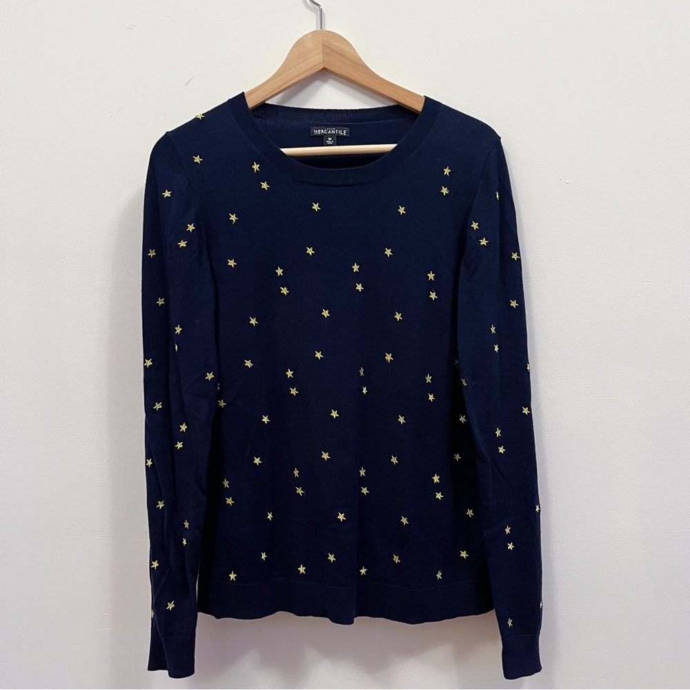 Starry J. Crew Mercantile Embroidered Sweater Sz S